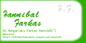 hannibal farkas business card